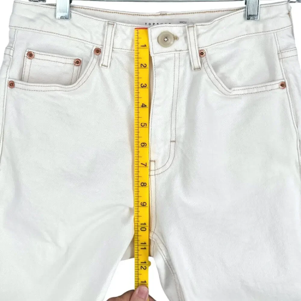 Topshop White Straight‎ Leg Jeans - Picture 6 of 7